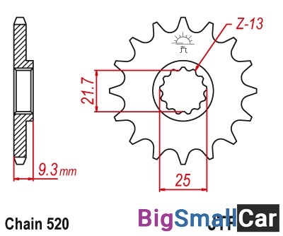 Звезда ведущая JT JTF1539.14RB - купить Москве