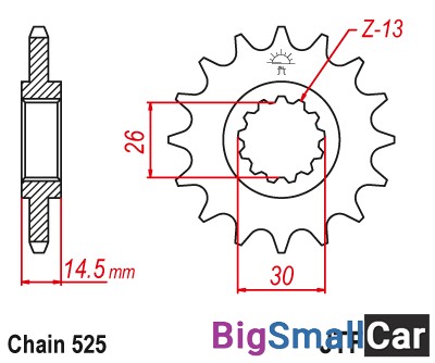 Звезда ведущая JT JTF1332.14 - купить Москве
