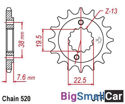 Звезда ведущая JT JTF1401.14 - купить Москве