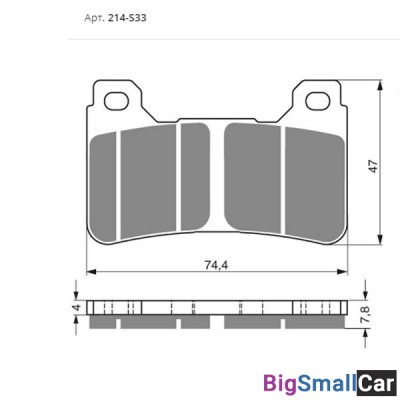 Тормозные колодки GOLDfren S33 214 19961 - купить Москве