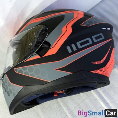 Шлем IXS HX1100 2.2 blk.matt/wh/red M X14082-M32-M - купить Москве