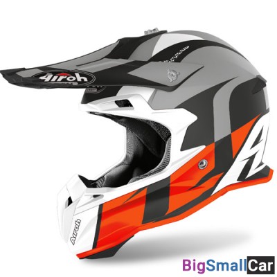 Шлем AIROH Terminator Open Vision SHOOT orange/grey XL TOVS